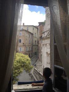 View from the front room of Albergo Anna.